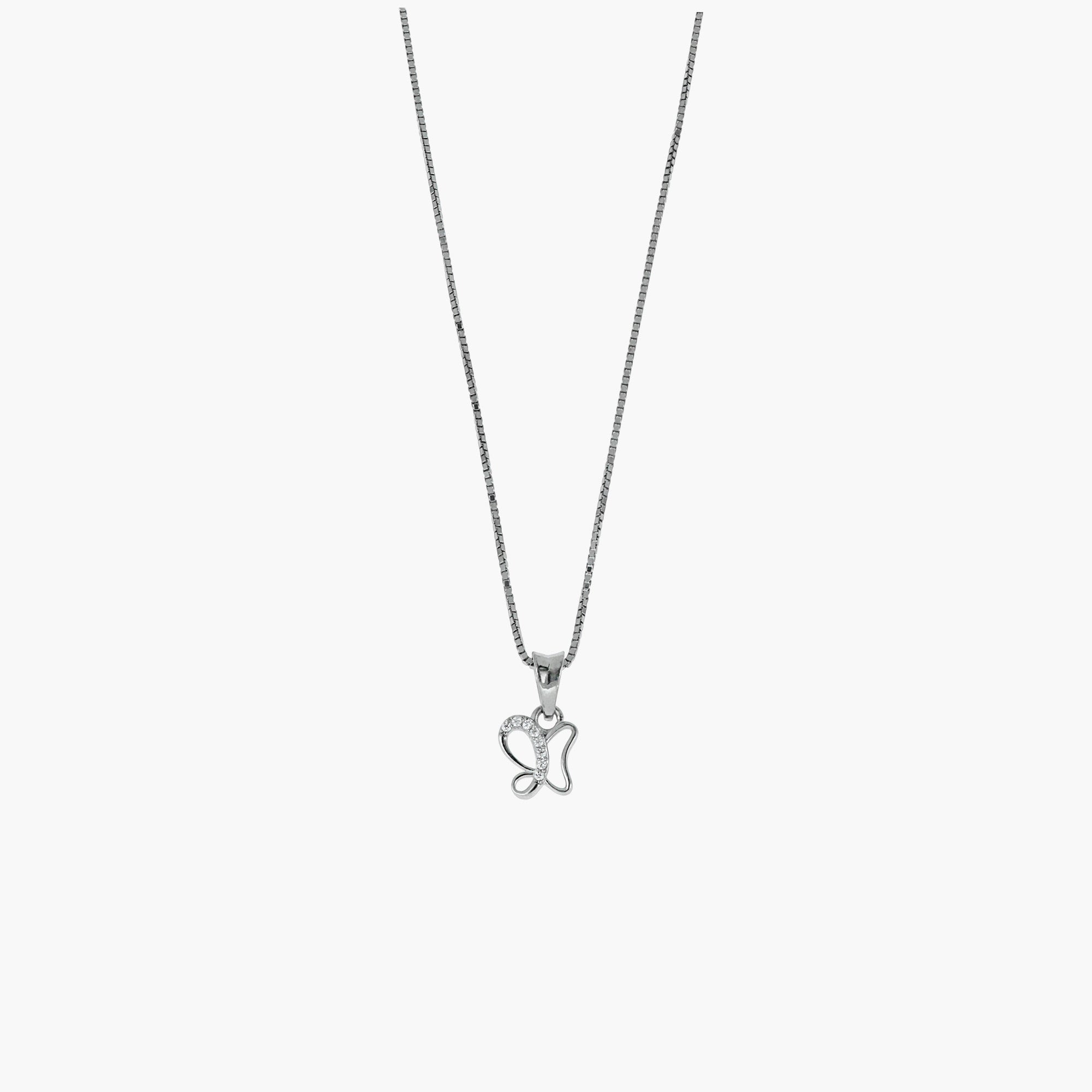 ELEGANT SILVER ENCHANTED BUTTERFLY NECKLACE