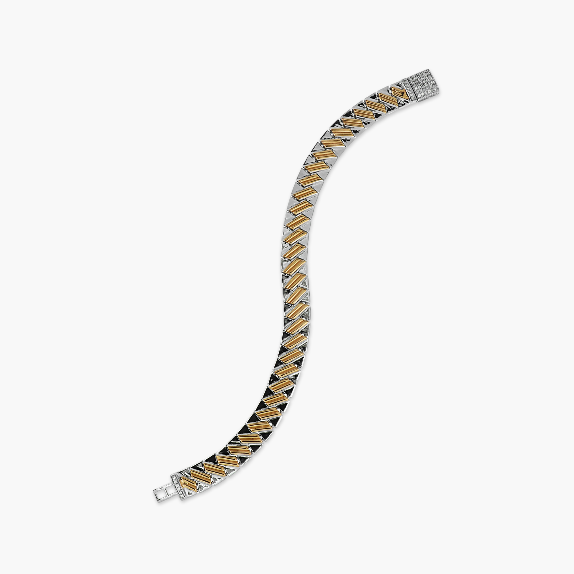 DUAL-TONE LINK WRISTWEAR DLYTE MENS BRACELET