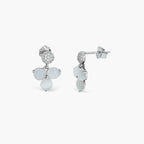 TRIPLE ORB PAVÉ DROP STUD EARRINGS