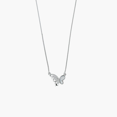 FLUTTERING BUTTERFLY SILVER CHARM