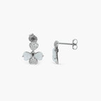 KATE SPADE PRECIOUS PANSY PAVÉ DROP MINI HOOPS