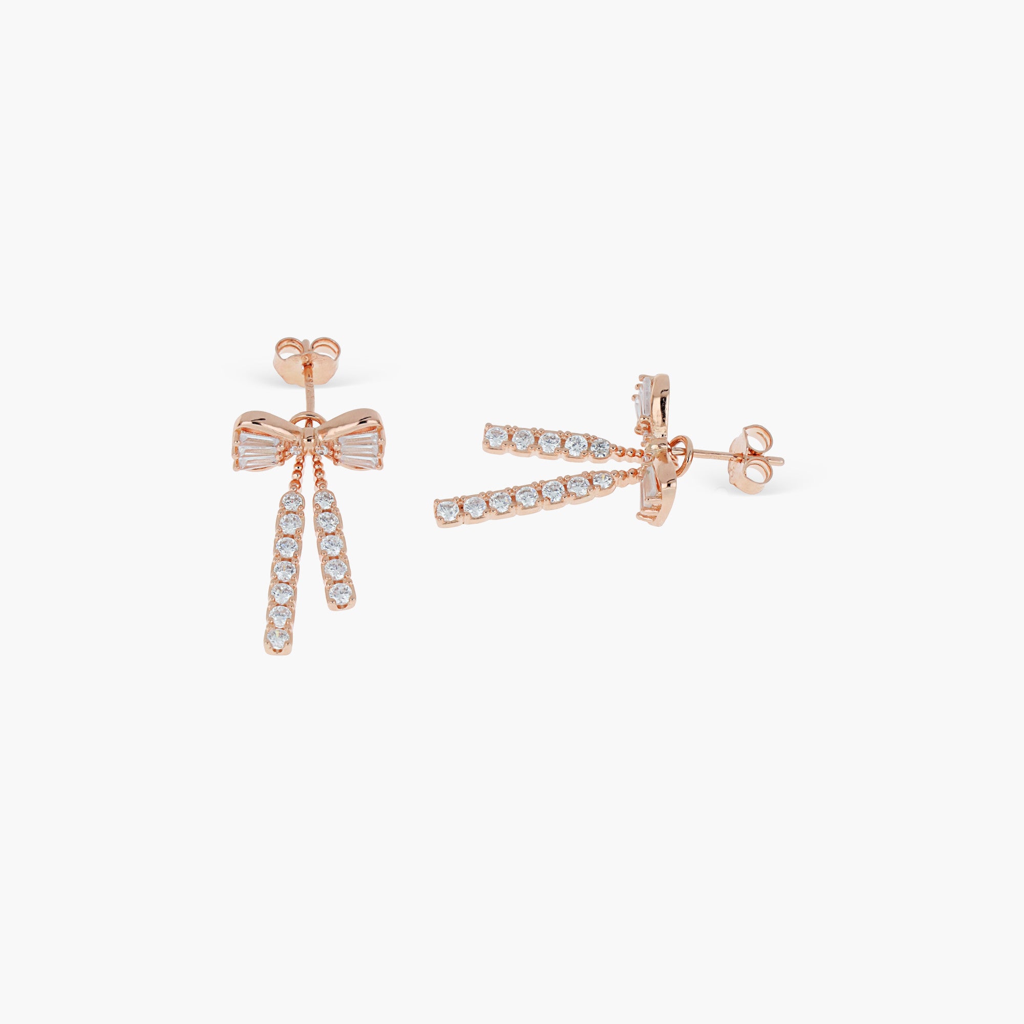 925 SWAROVSKI VOLTA STYLE BOW STUD EARRINGS