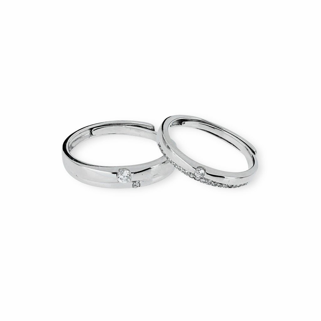 925 STERLING SILVER FOREVER PROMISE COUPLE RINGS