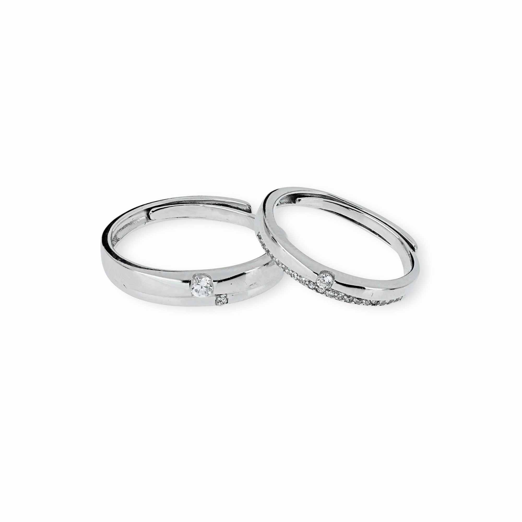 925 STERLING SILVER FOREVER PROMISE COUPLE RINGS