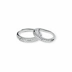 HALF-ETERNITY PAVE DESIGN COUPLE RING
