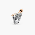 925 STERLING LUXURY DUAL TONE DIAMOND RING